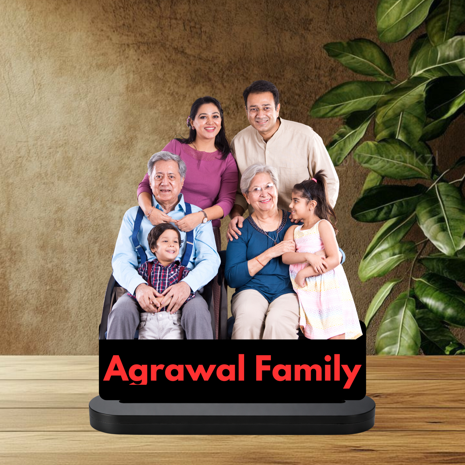 Custom Family Photo Cut-Out Stand MDF | Personalized Gift